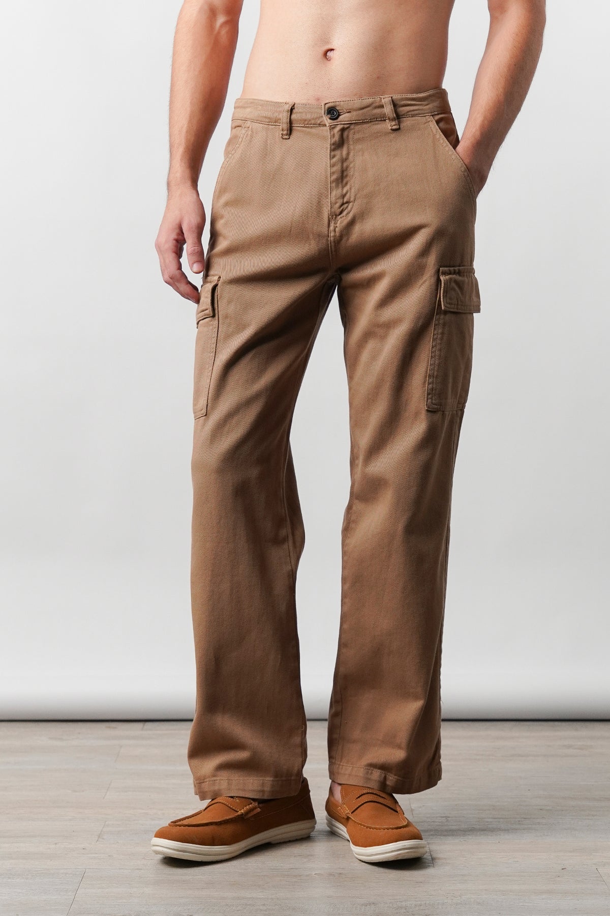 Loose Fit Cargo  - Brown