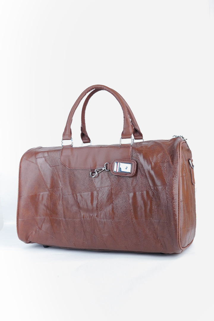Patchwork Duffle Bag - Brown alternate view