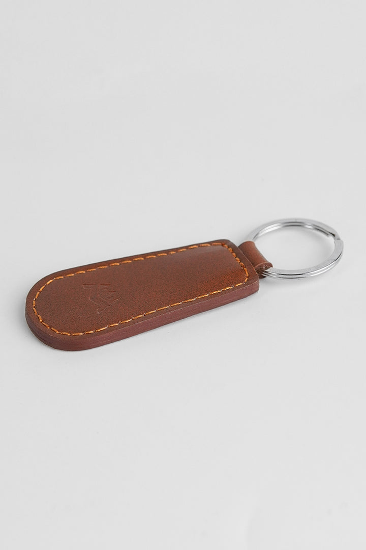 Leather Keychain - Brown