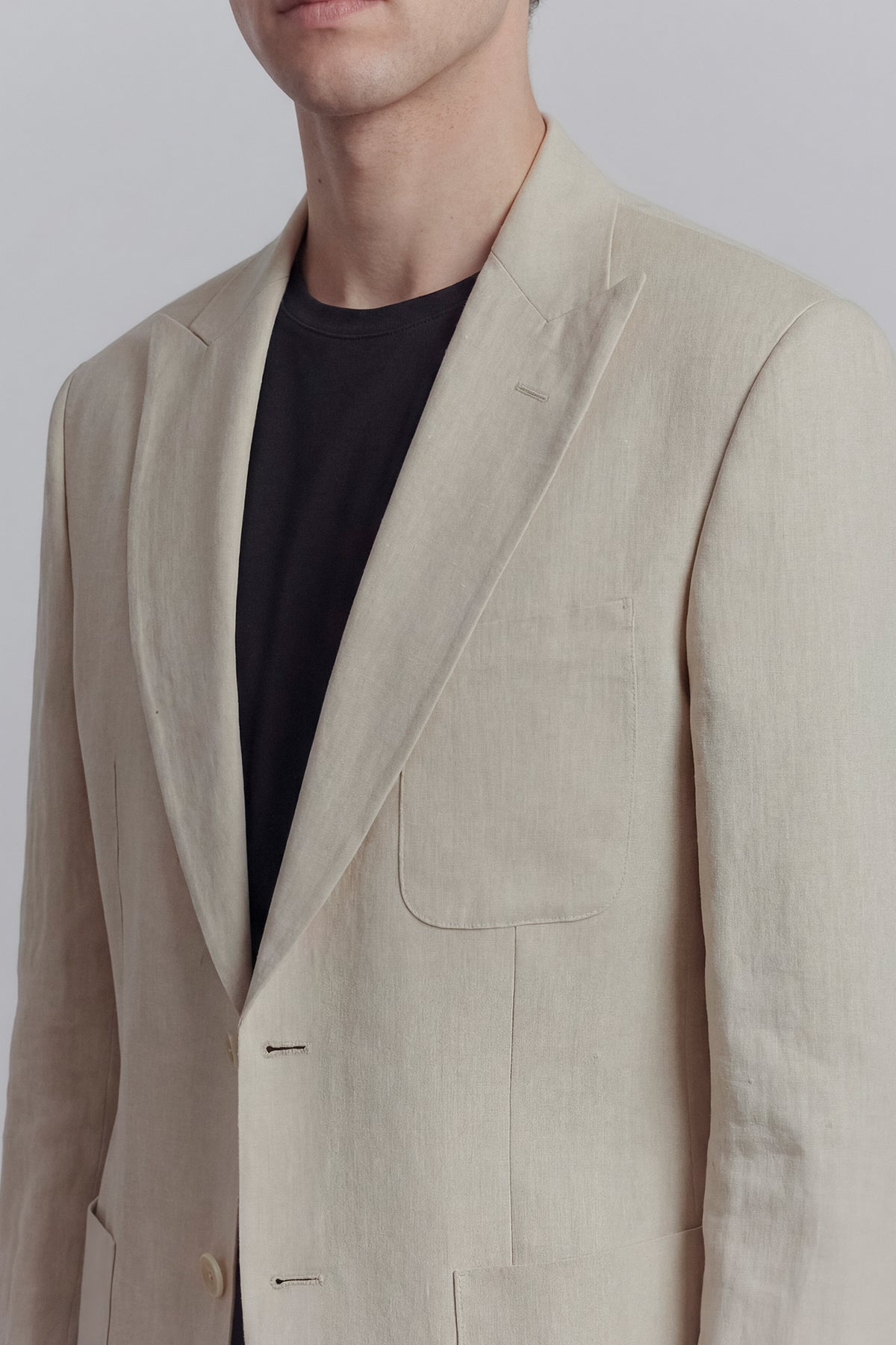 Linen Blazer - Cream alternate view
