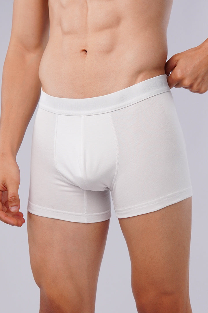 Boxer Trunk - Black, White & Heather Grey Pack Of 3