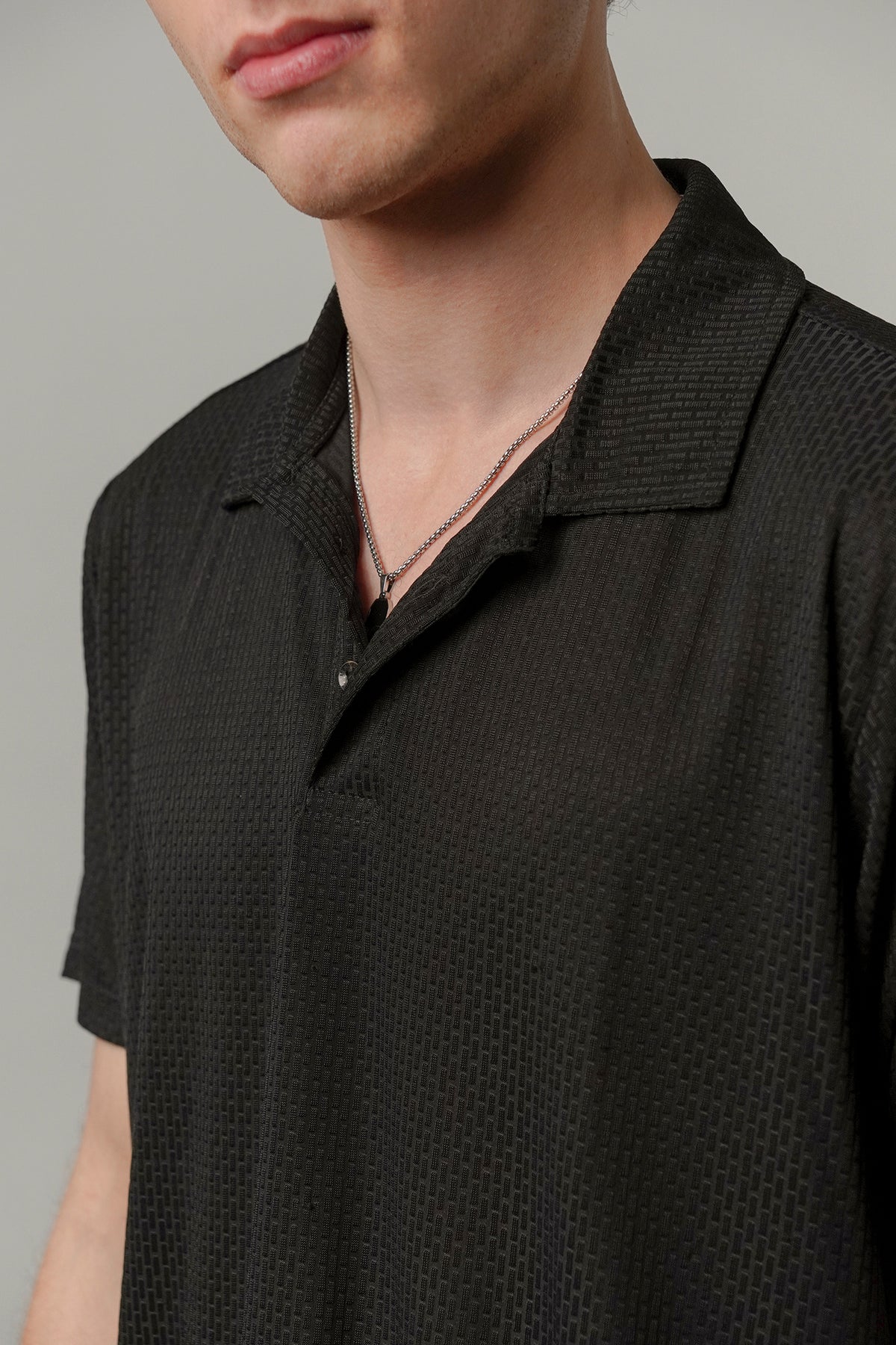 Textured Polo - Black