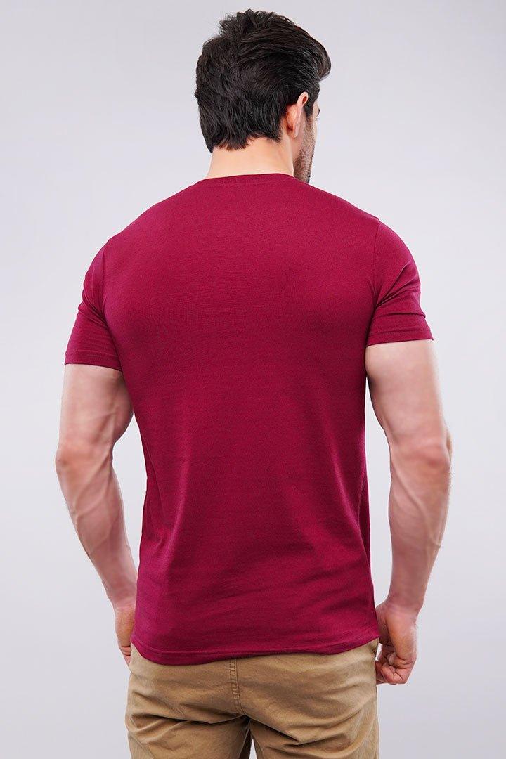 V-Neck T-Shirt - Maroon