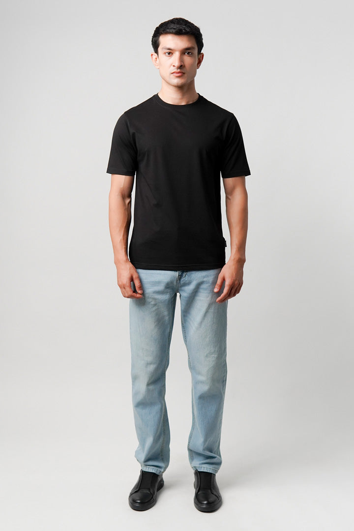 Regular Fit Crew Neck T-Shirt - Black