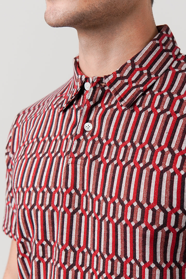 Jacquard Polo Shirt - Multicolor