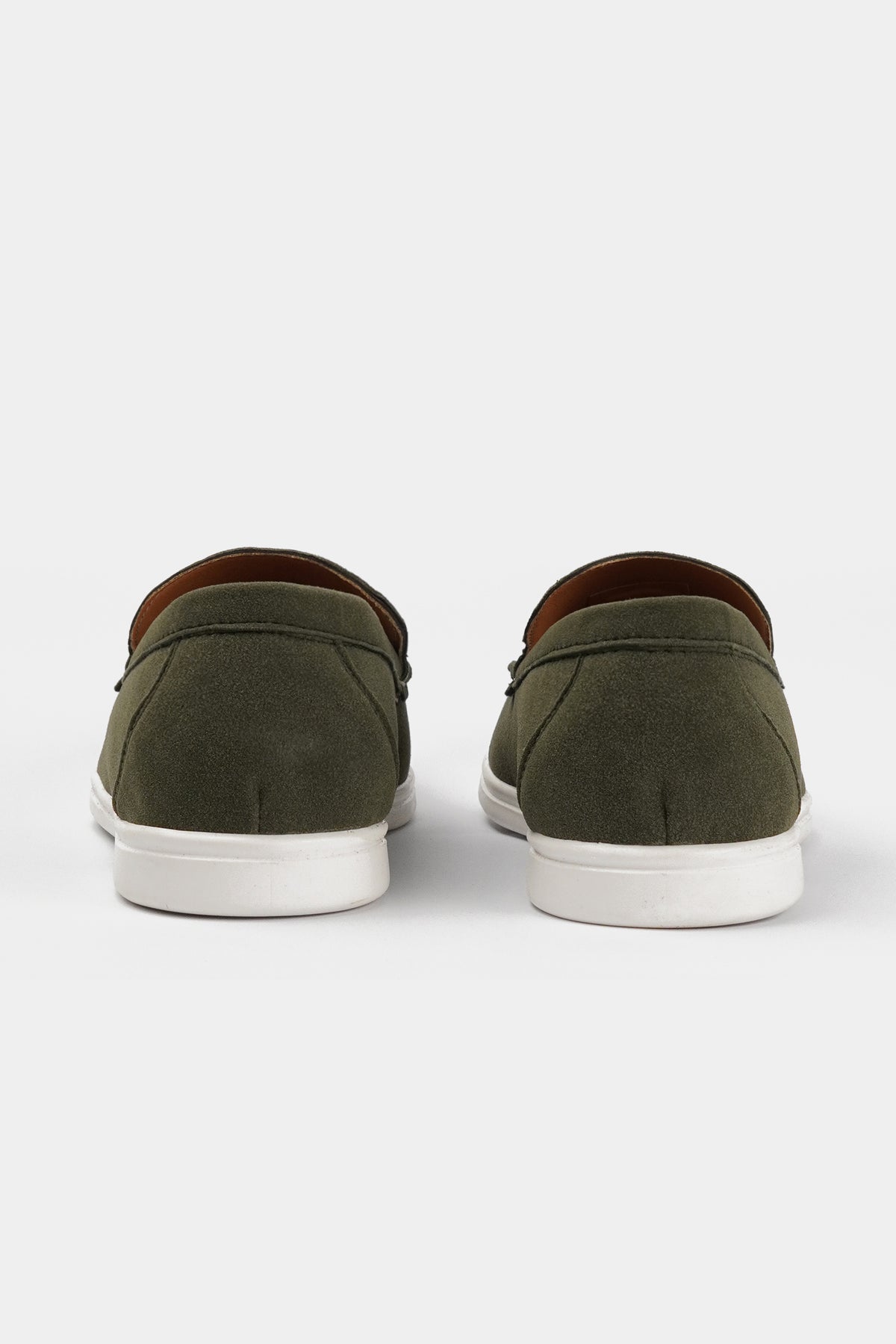 Slip On Suede Loafers - Green