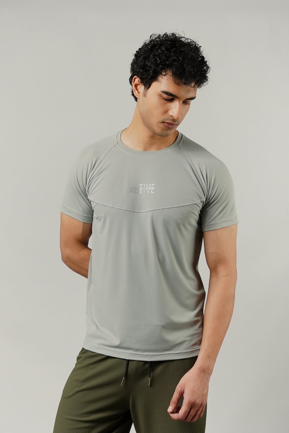 Textured T-Shirt - Light Grey