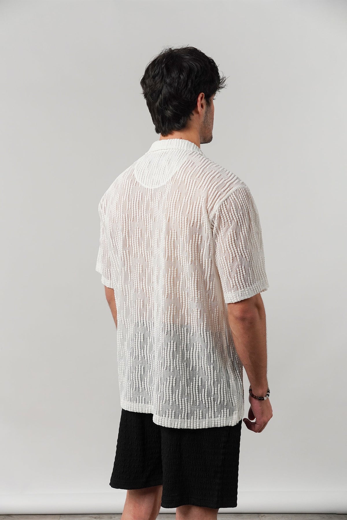 Knitted Cuban Shirt - Off-White - FA