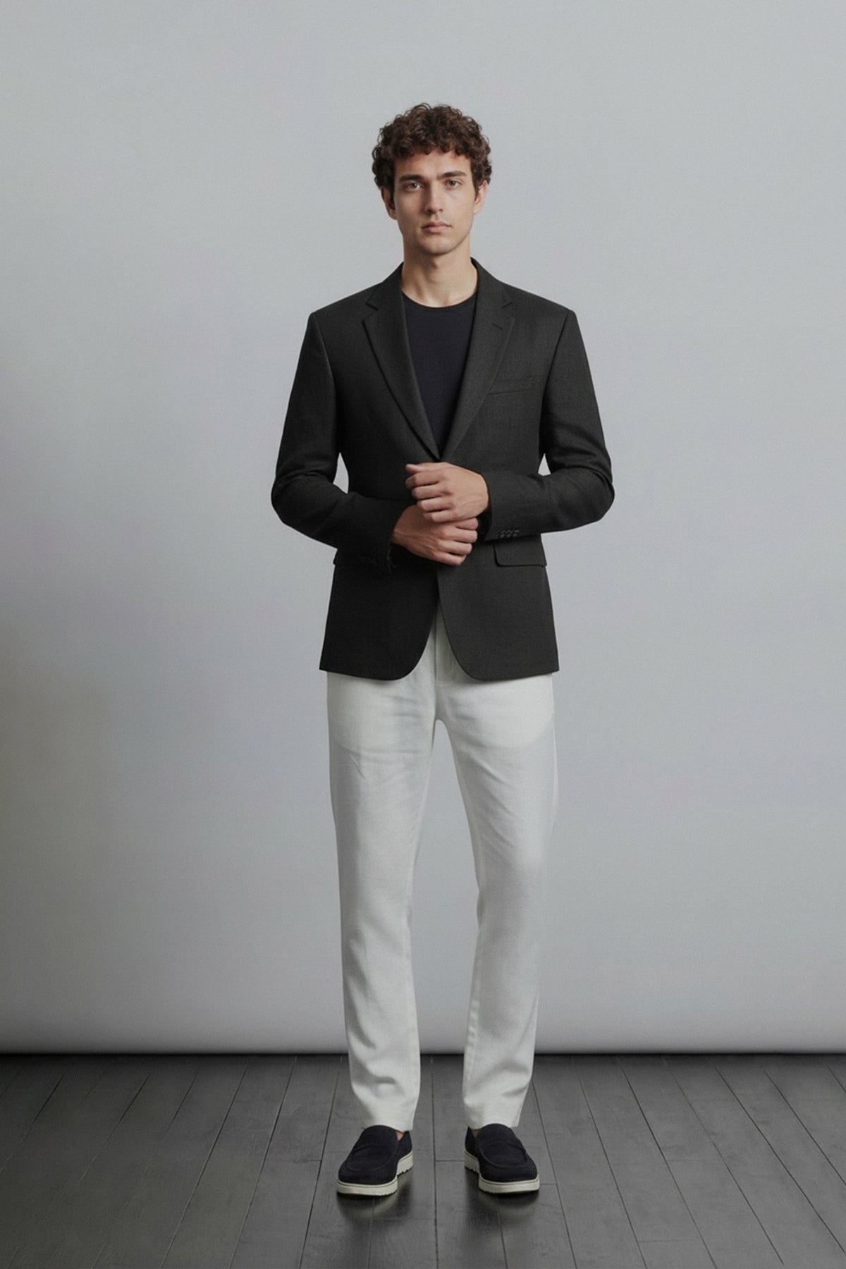 Linen Blazer - Black