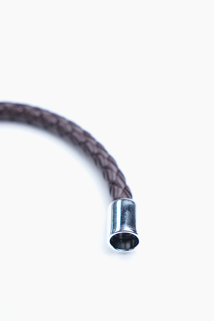 Brown Silver Nail Bracelet
