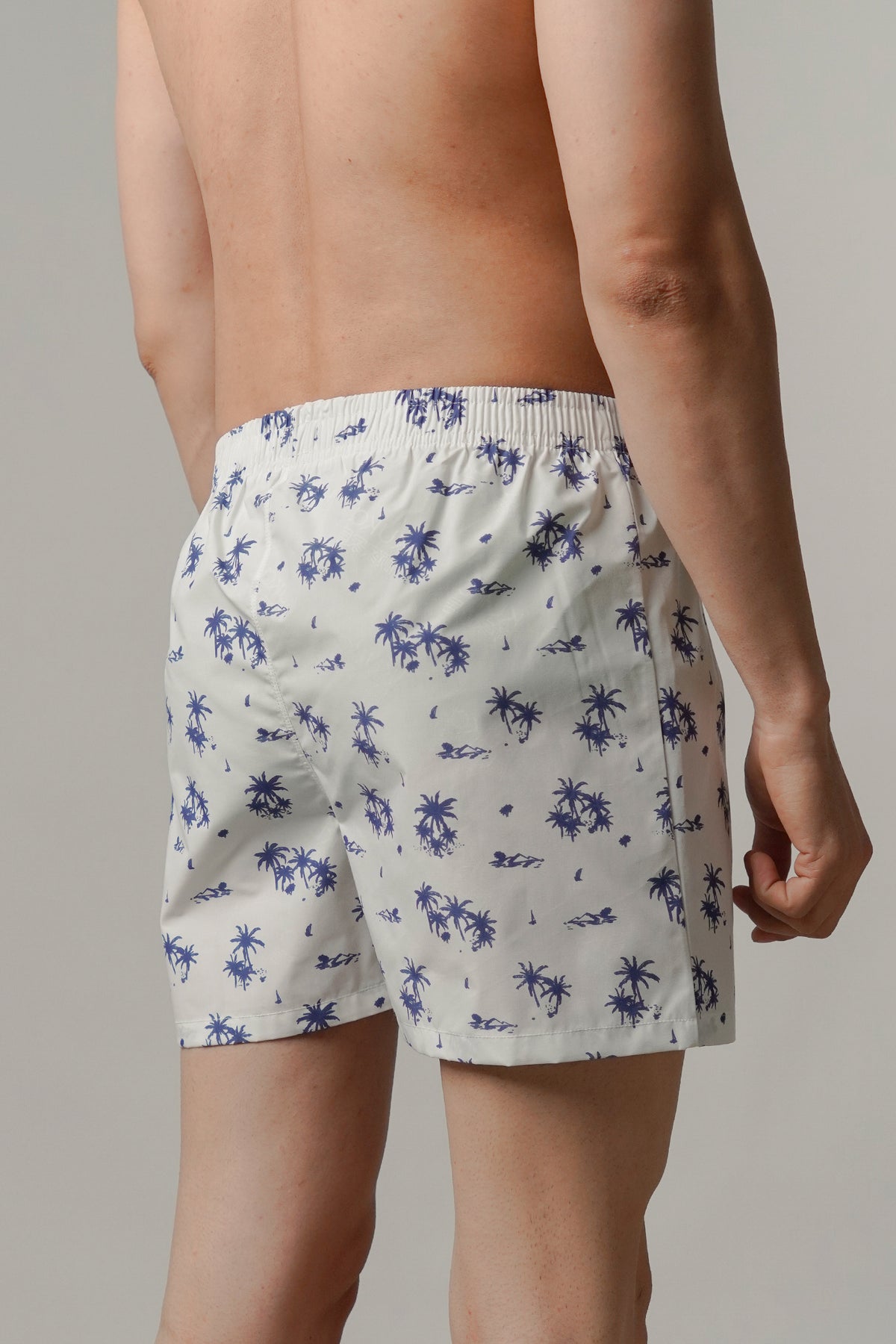 Printed Woven Boxer Shorts - White alternate view