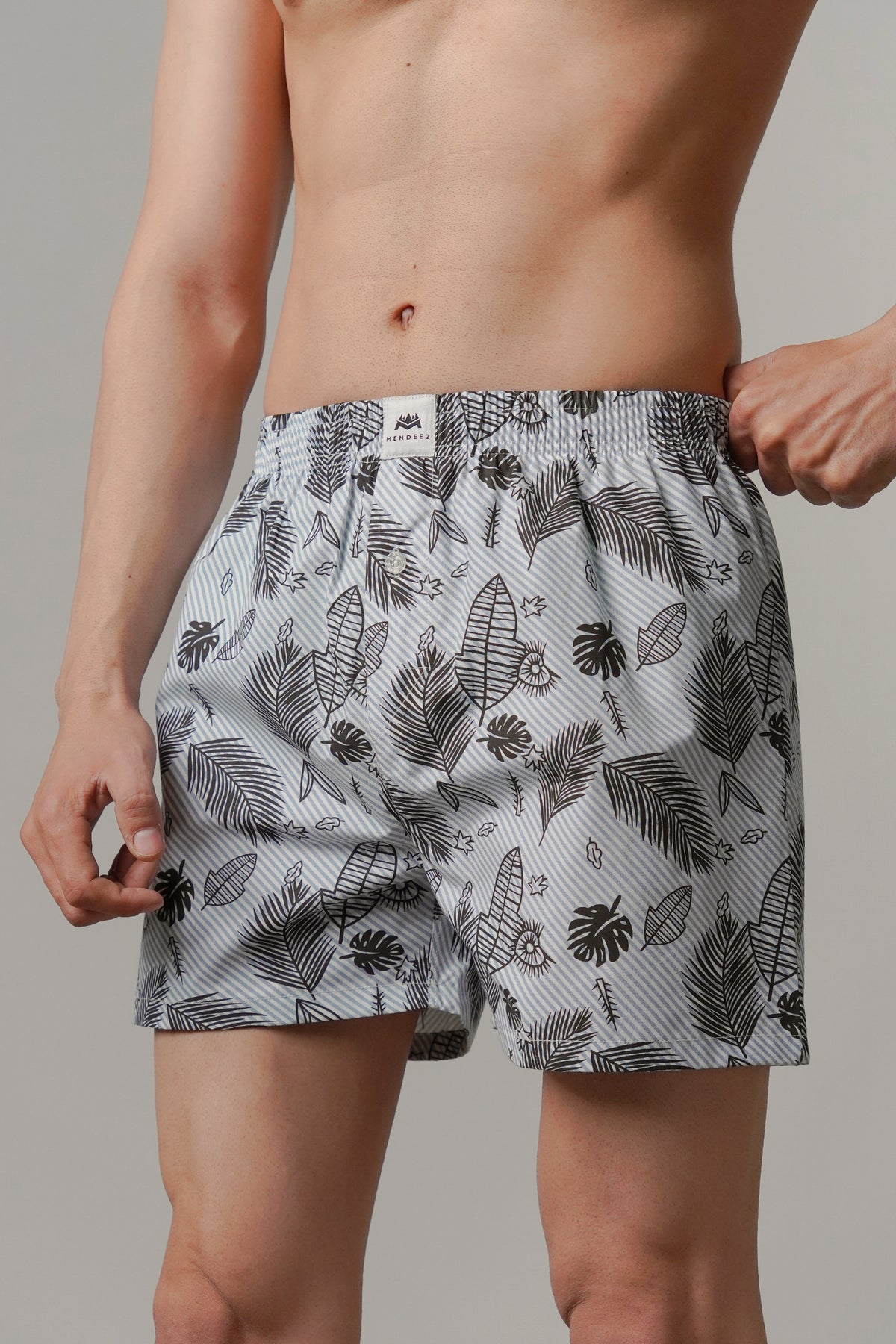 Printed Woven Boxer Shorts - Sky Blue