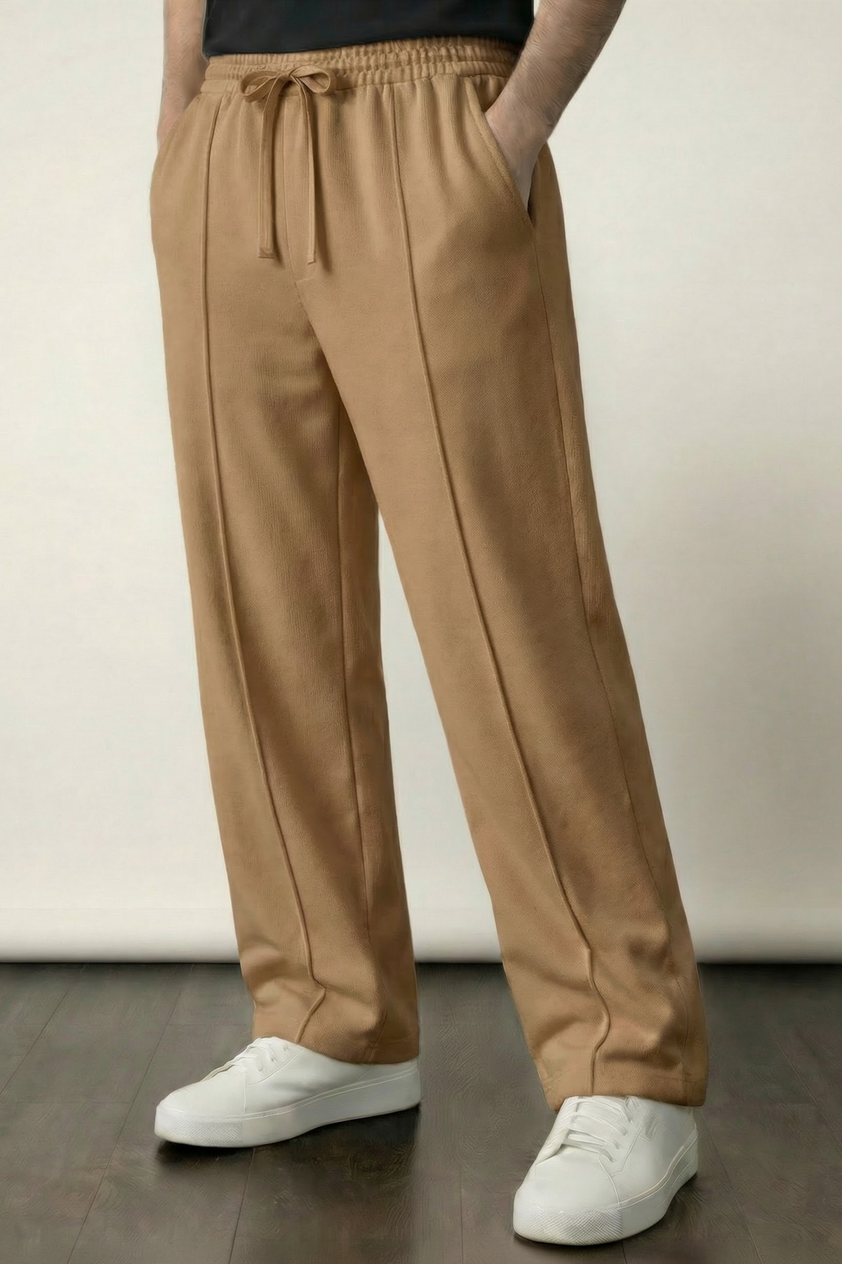 Pintex Jogger Pants - Camel