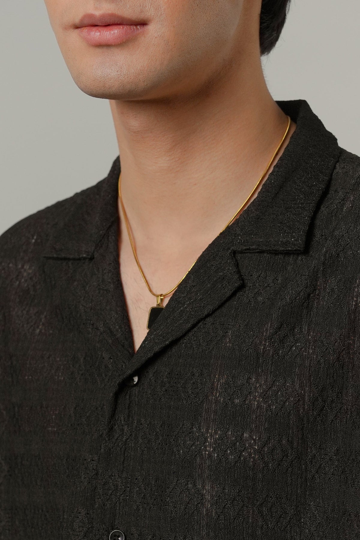 Burnout Cuban Shirt - Black - FA
