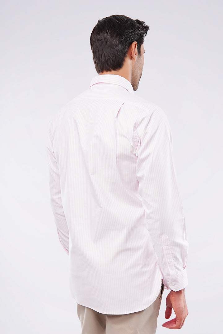 Striped Oxford Shirt - Pink & White - FA