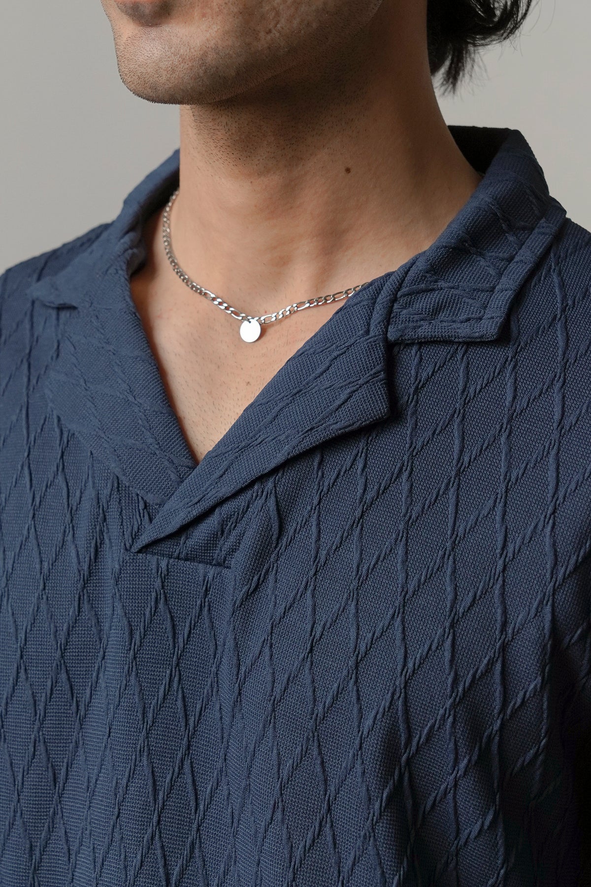 Cuban Collar Polo - Ocean Blue - FA alternate view