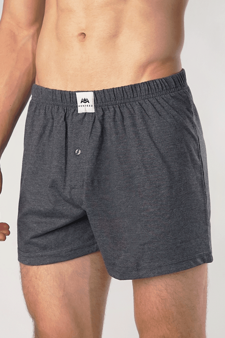 Jersey Boxer Shorts - Charcoal Grey Pack Of 3 alternate view