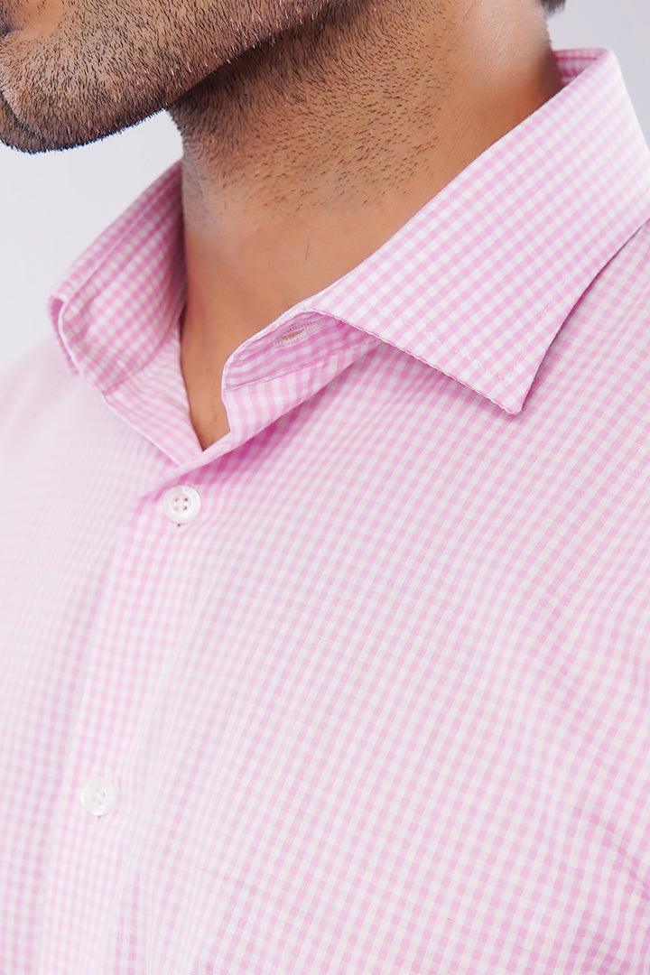 Check Yarn-Dyed Shirt - Pink Micro alternate view