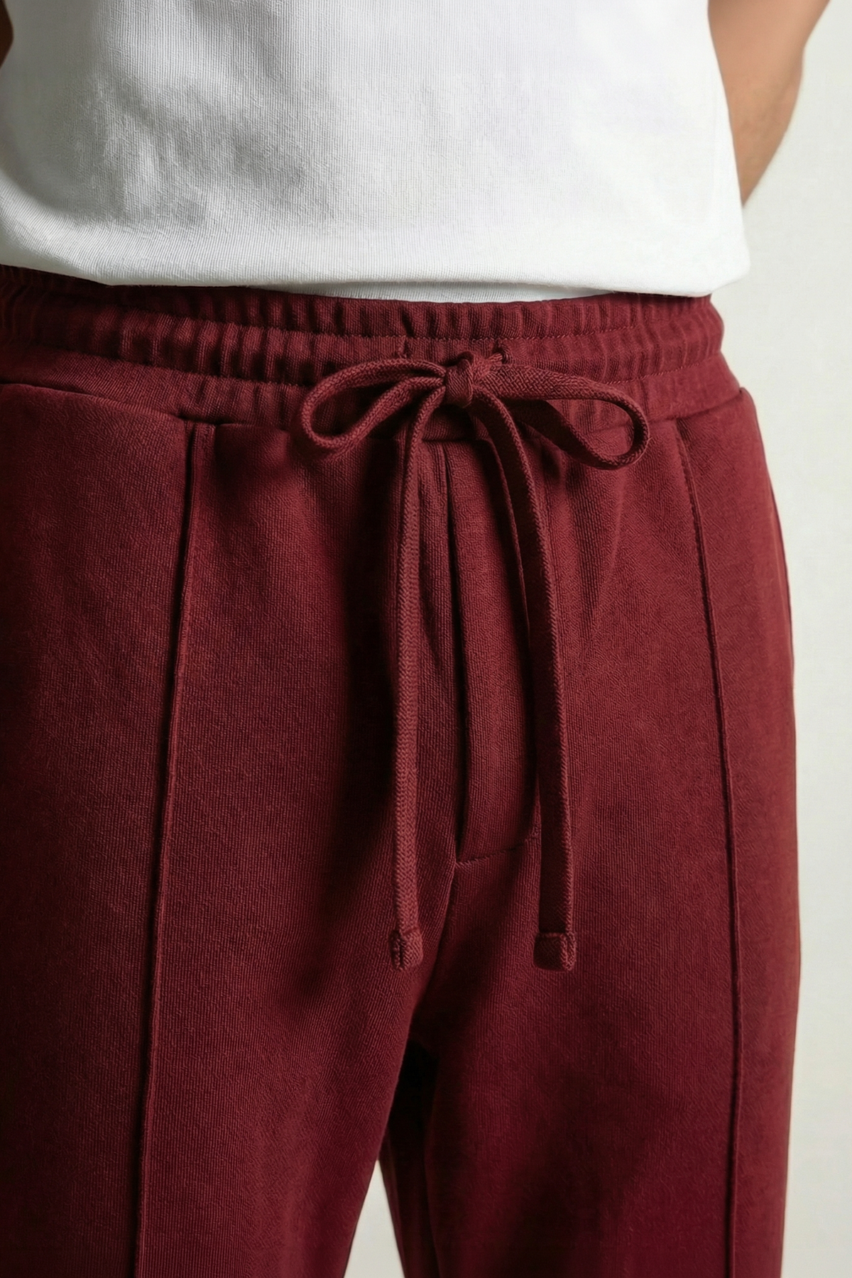 Pintex Jogger Pants - Wine alternate view